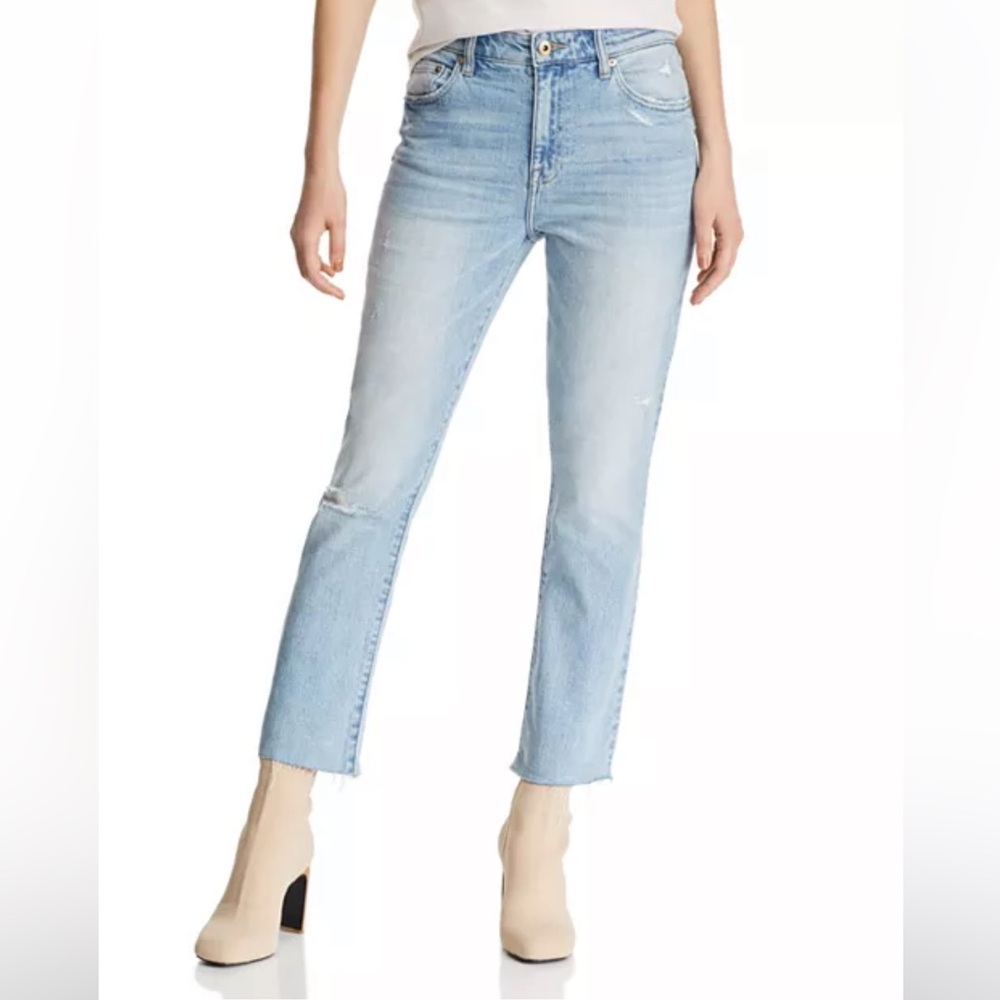PISTOLA Lennon Distressed Cropped Bootcut Jeans in Illusionist